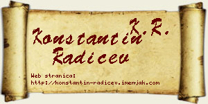 Konstantin Radičev vizit kartica